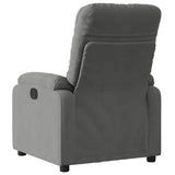 Fauteuil inclinable électrique gris foncé tissu microfibre