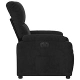 Fauteuil inclinable électrique noir tissu microfibre