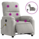 Fauteuil inclinable de massage électrique gris clair