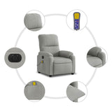 Fauteuil inclinable de massage électrique gris clair