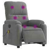 Fauteuil inclinable de massage électrique gris foncé