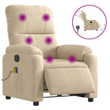 Fauteuil inclinable de massage électrique crème