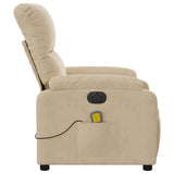 Fauteuil inclinable de massage électrique crème