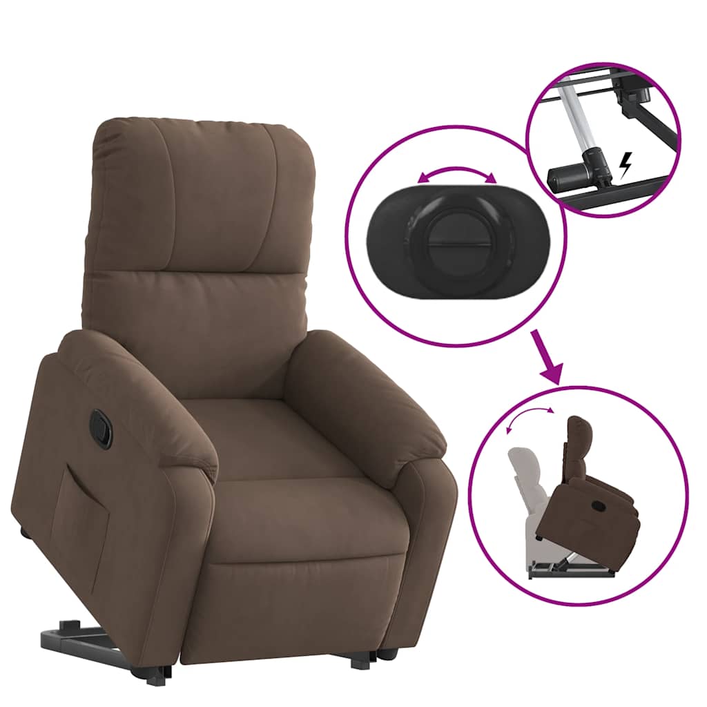 Fauteuil inclinable marron tissu microfibre