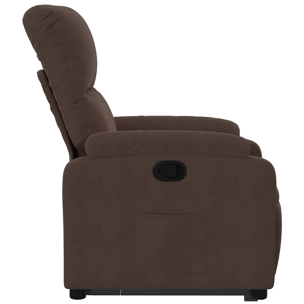 Fauteuil inclinable marron tissu microfibre