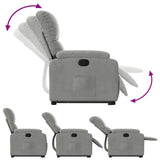 Fauteuil inclinable gris clair tissu microfibre