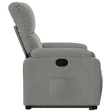 Fauteuil inclinable gris clair tissu microfibre