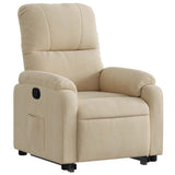 Fauteuil inclinable crème tissu microfibre