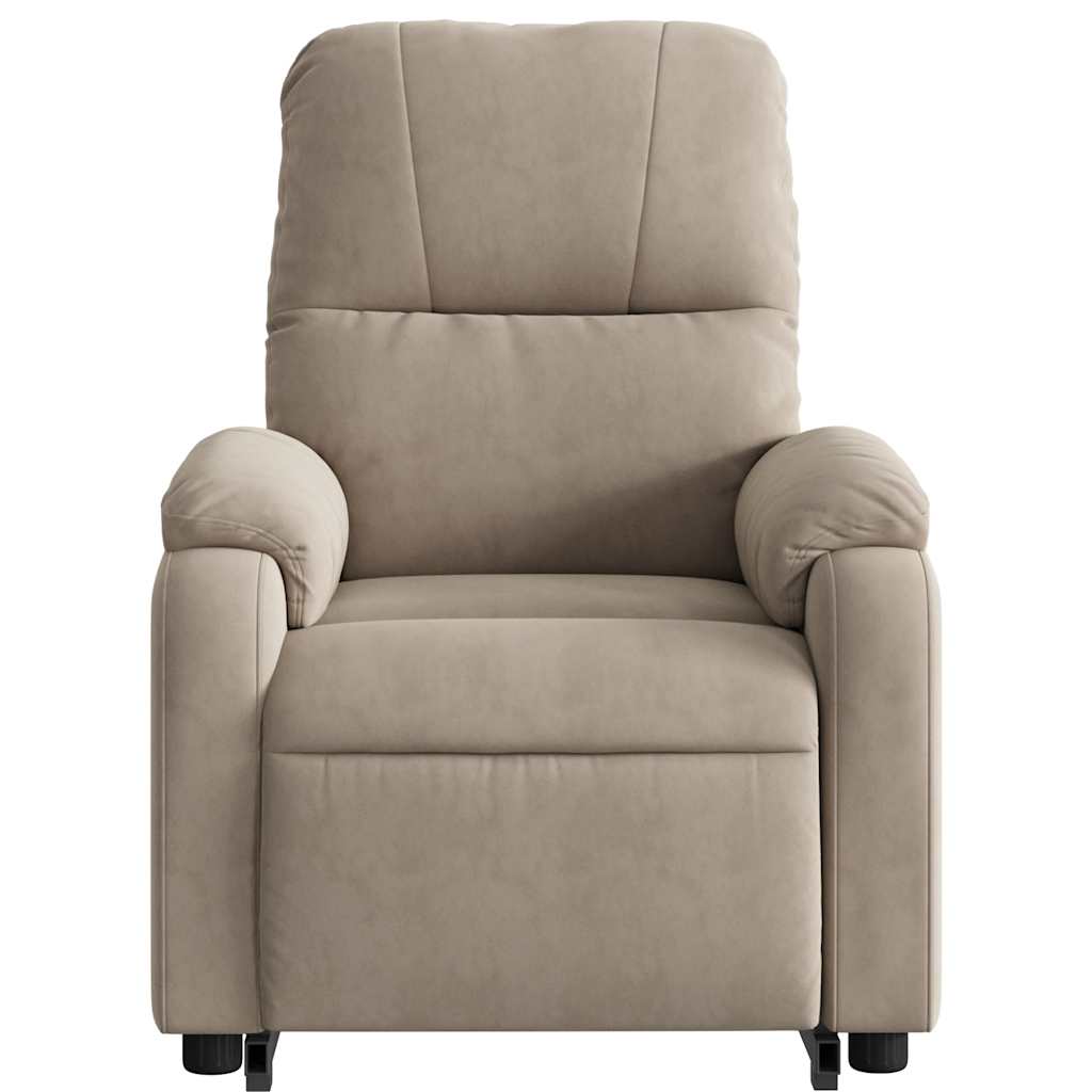 Fauteuil inclinable électrique taupe tissu microfibre