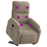 Fauteuil inclinable de massage électrique taupe