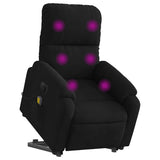 Fauteuil inclinable de massage électrique noir tissu microfibre