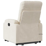 Fauteuil inclinable de massage électrique beige microfibres