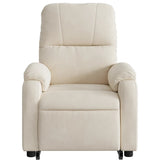 Fauteuil inclinable de massage électrique beige microfibres