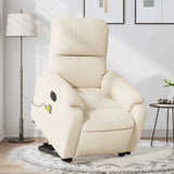 Fauteuil inclinable de massage électrique beige microfibres