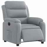 Fauteuil inclinable électrique Gris clair Tissu