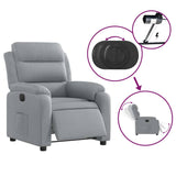 Fauteuil inclinable électrique Gris clair Tissu