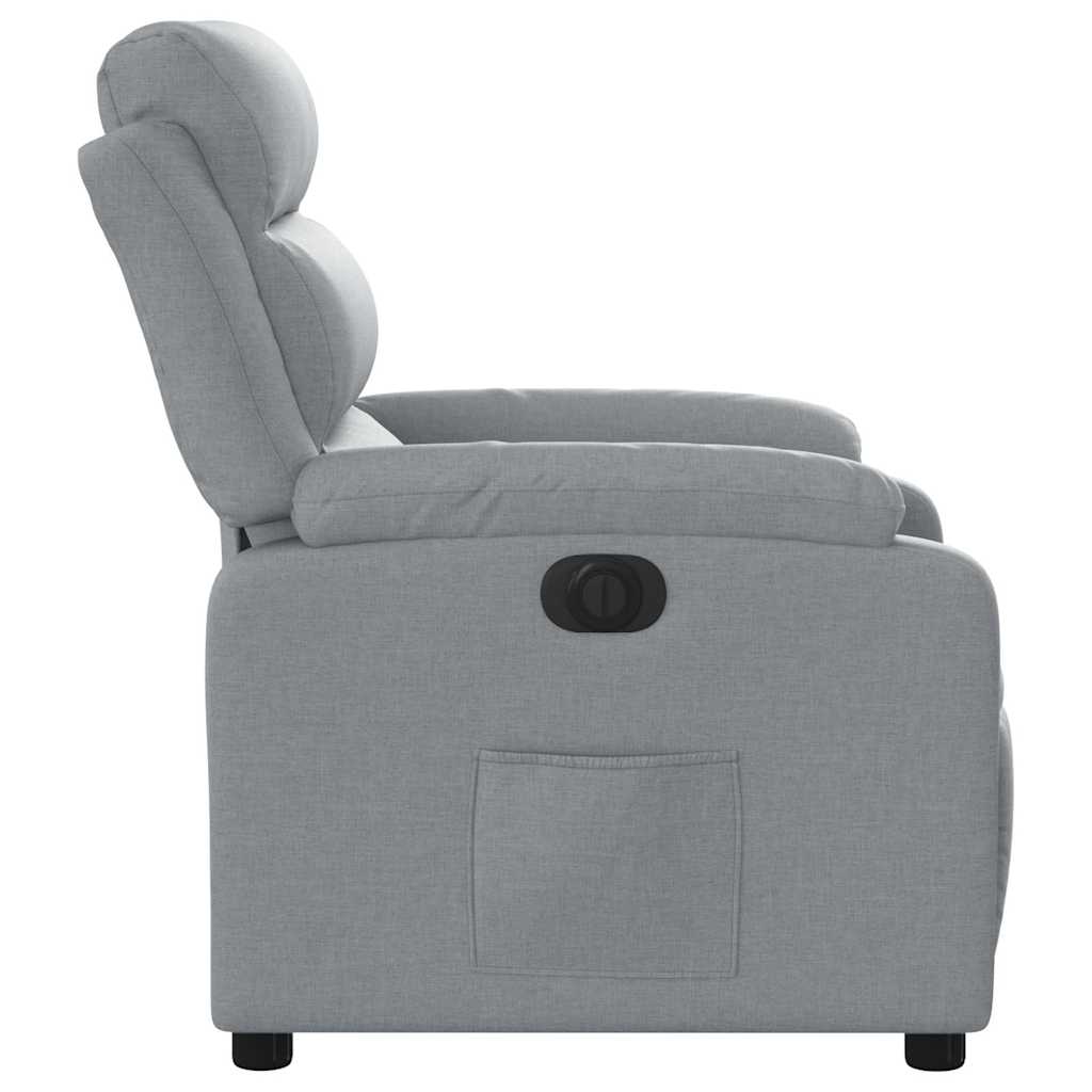 Fauteuil inclinable électrique Gris clair Tissu