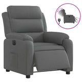 Fauteuil inclinable électrique Gris foncé Tissu