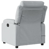 Fauteuil de massage inclinable électrique gris clair tissu