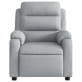 Fauteuil de massage inclinable électrique gris clair tissu