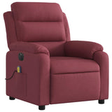 Fauteuil de massage inclinable électrique Rouge bordeaux Tissu