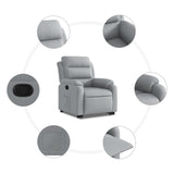 Fauteuil inclinable Gris clair Tissu