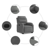 Fauteuil inclinable Gris foncé Tissu