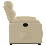 Fauteuil inclinable Crème Tissu
