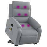 Fauteuil de massage inclinable Gris clair Tissu