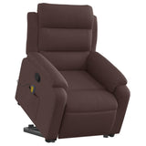 Fauteuil inclinable de massage Marron foncé Tissu
