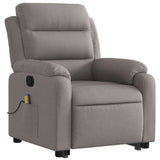 Fauteuil inclinable de massage Taupe Tissu