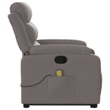 Fauteuil inclinable de massage Taupe Tissu