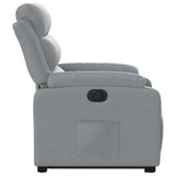 Fauteuil inclinable électrique gris clair tissu