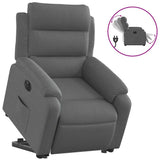 Fauteuil inclinable électrique gris foncé tissu