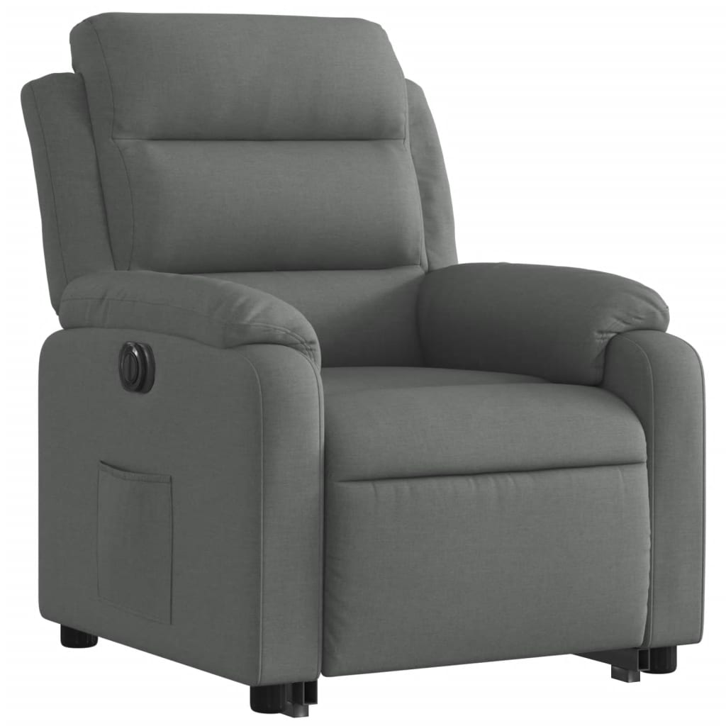 Fauteuil inclinable électrique gris foncé tissu