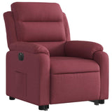 Fauteuil inclinable électrique rouge bordeaux tissu