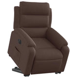 Fauteuil inclinable électrique marron foncé tissu