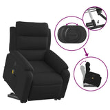 Fauteuil inclinable de massage électrique Noir Tissu