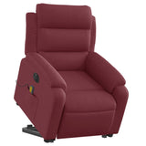 Fauteuil inclinable de massage électrique Rouge bordeaux Tissu