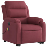 Fauteuil inclinable de massage électrique Rouge bordeaux Tissu