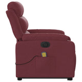 Fauteuil inclinable de massage électrique Rouge bordeaux Tissu