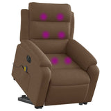 Fauteuil inclinable de massage électrique Marron Tissu