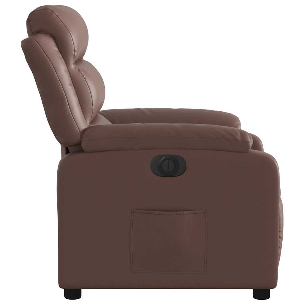 Fauteuil inclinable électrique Marron Similicuir