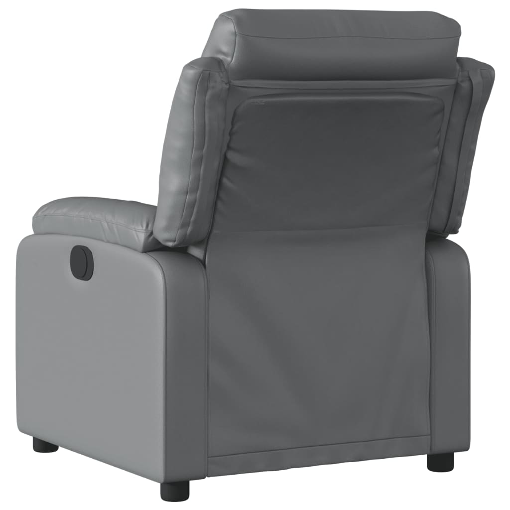 Fauteuil inclinable électrique Gris Similicuir
