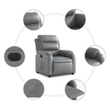 Fauteuil inclinable électrique Gris Similicuir