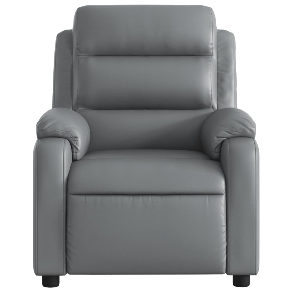 Fauteuil inclinable électrique Gris Similicuir