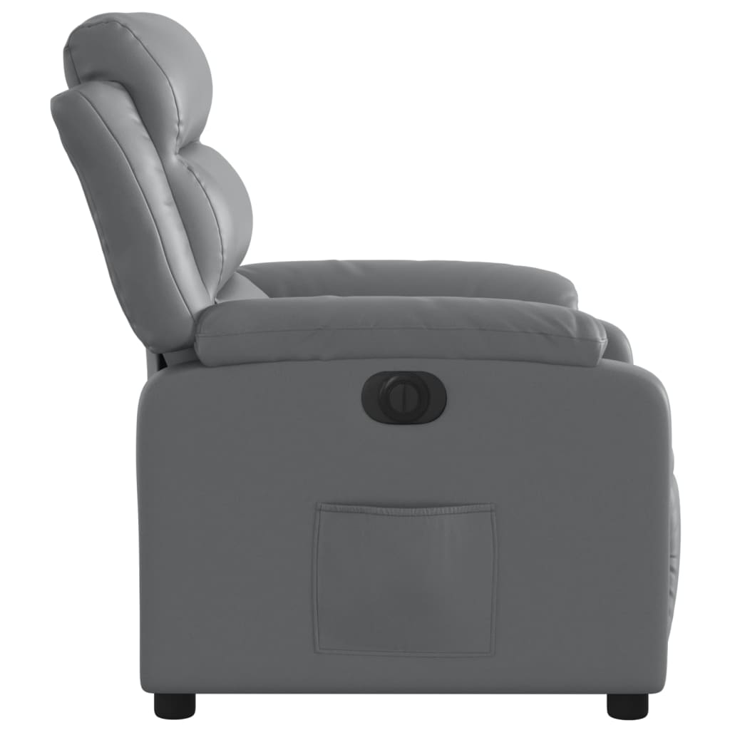 Fauteuil inclinable électrique Gris Similicuir