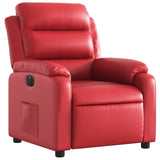 Fauteuil inclinable électrique Rouge Similicuir