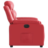 Fauteuil inclinable électrique Rouge Similicuir