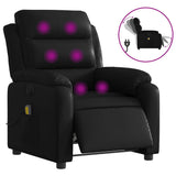 Fauteuil de massage inclinable électrique noir similicuir